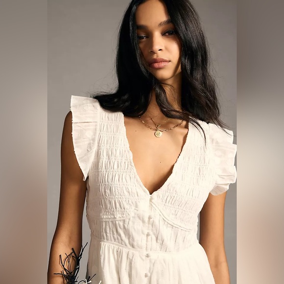 Anthropologie White Peregrine Mini Dress - Picture 3 of 7